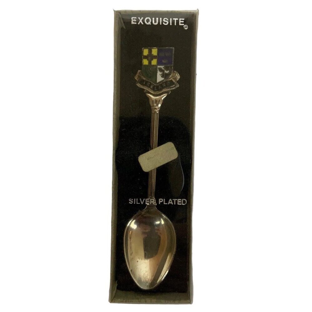 Ireland Coat Of Arms Vintage Collectible Souvenir Spoon Silverplate in Box